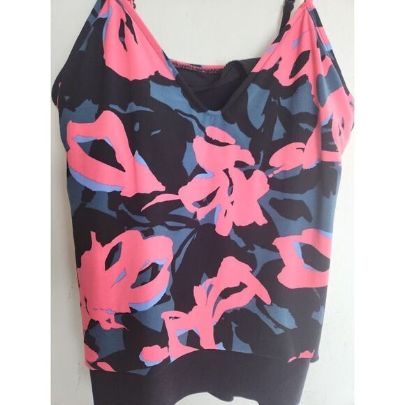 MagicSuit by MiracleSuit Black Pink Floral "Jolene" Underwire Swim Tankini Large - Picture 3 of 8
